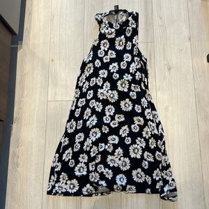 Floral Black & White Dress